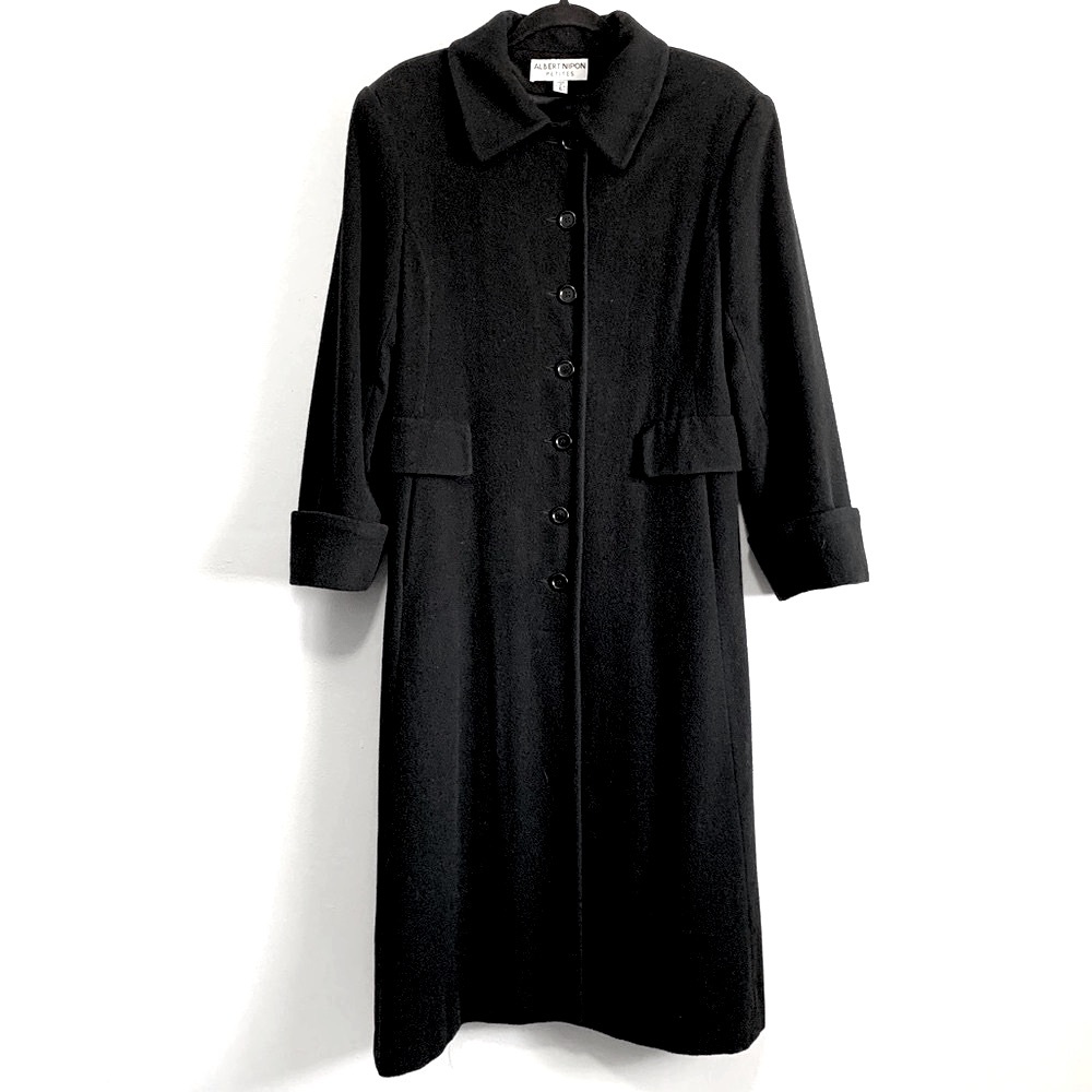 Albert Nipon “Lord & Taylor” Vintage Cashmere/Wool Blend Long Dress Coat